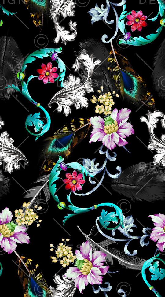 创意服装面料印花华亿平台图片