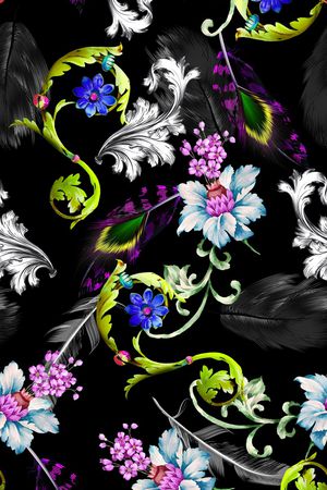 创意服装面料印花华亿平台图片