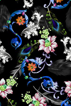 创意服装面料印花华亿平台图片