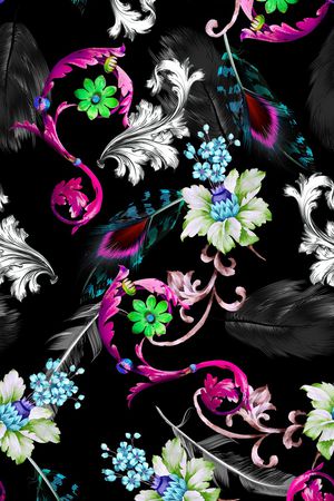 创意服装面料印花华亿平台图片