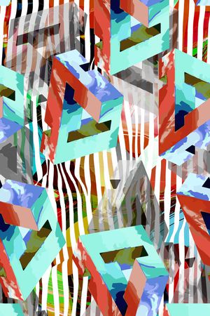 抽象印花华亿平台图片