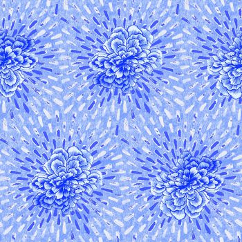 870705-复古渐变传统花朵-４