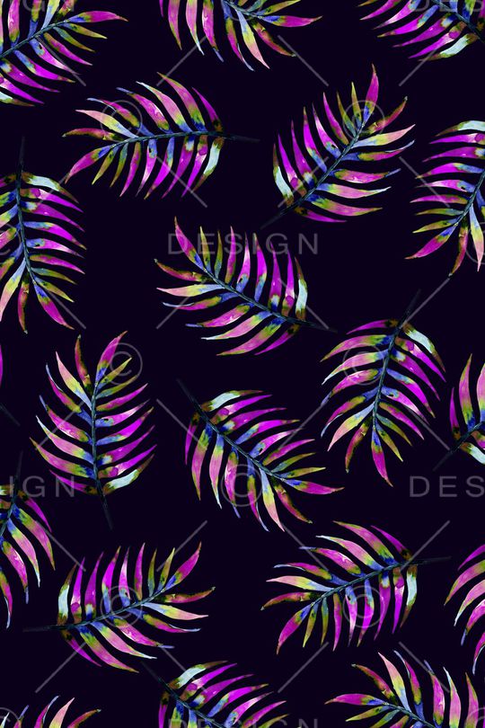 热带叶子印花华亿平台图片