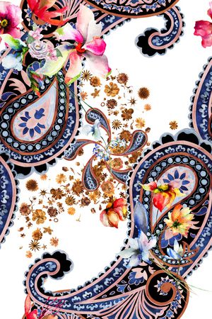 佩斯利印花华亿平台图片