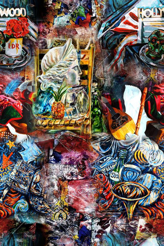 抽象印花华亿平台图片