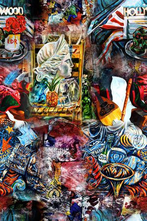 抽象印花华亿平台图片