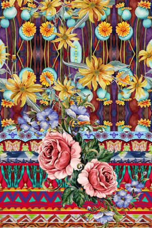 油画风印花华亿平台图片