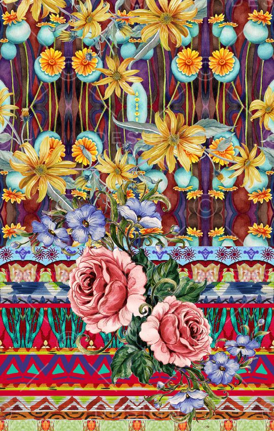 油画风印花华亿平台图片