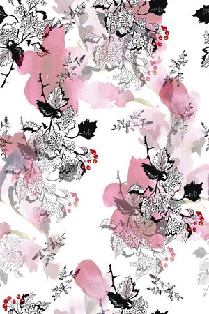 玉兰花印花华亿平台图片