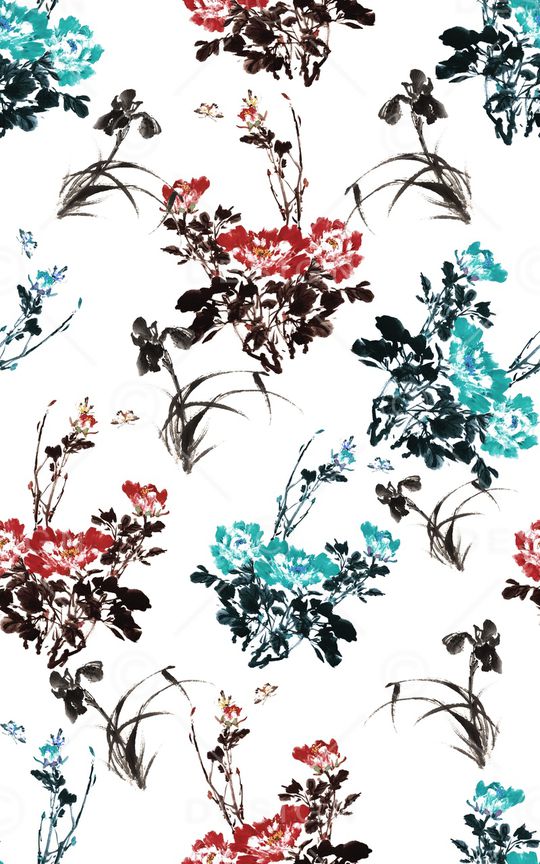 花卉印花华亿平台图片