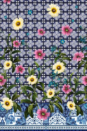 复古印花华亿平台图片