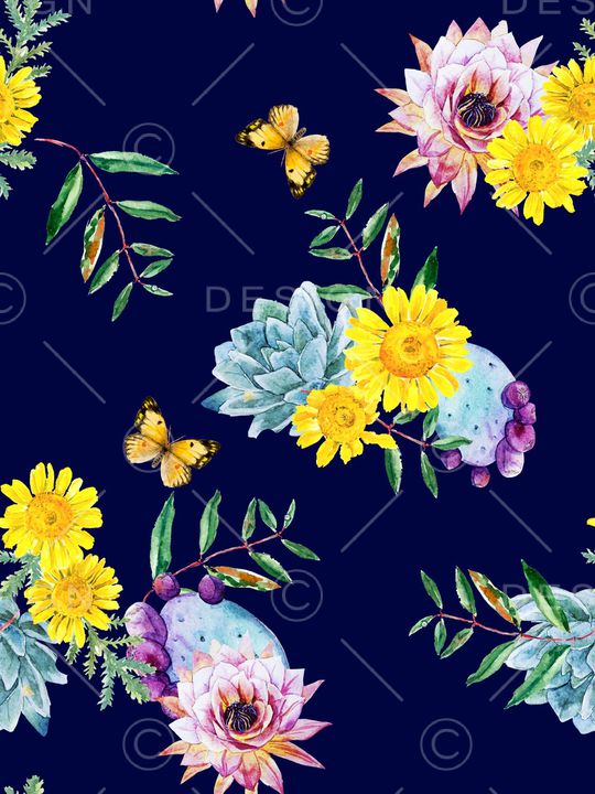 向日葵印花华亿平台图片