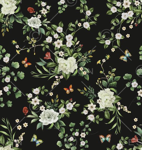 复古花卉印花华亿平台图片