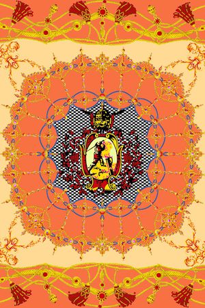 宫廷风印花华亿平台图片