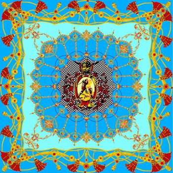 宫廷风印花华亿平台图片