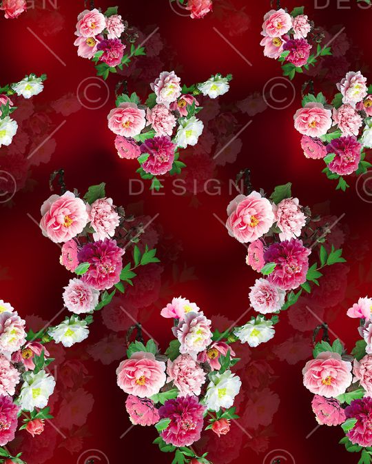 花卉印花华亿平台图片