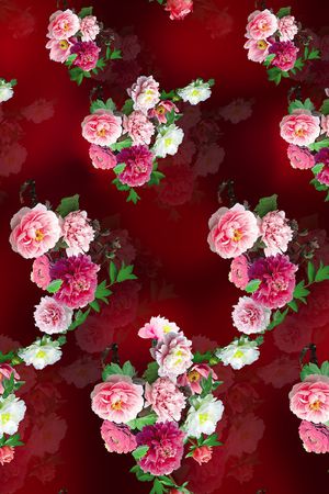 花卉印花华亿平台图片