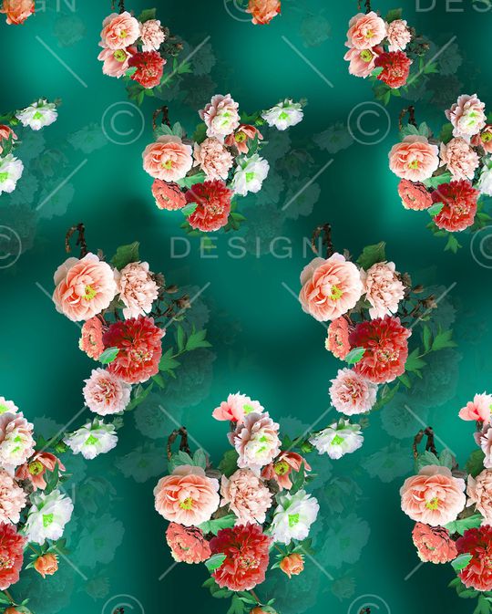 花卉印花华亿平台图片