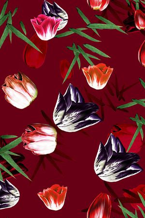 花卉印花华亿平台图片