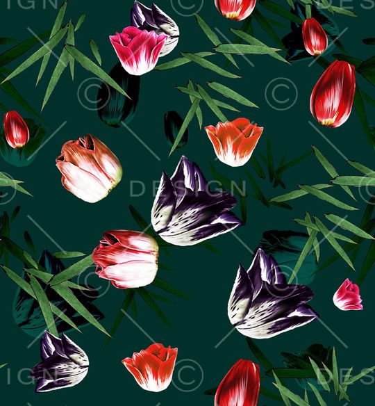 花卉印花华亿平台图片