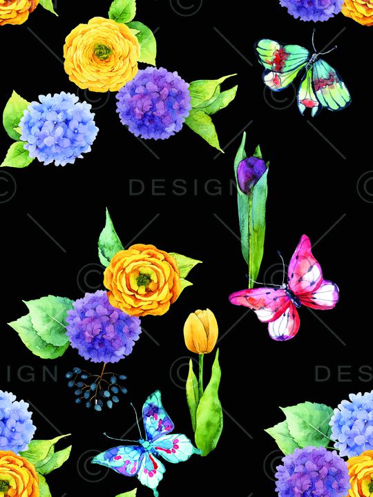 绣球花印花华亿平台图片