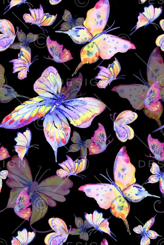 蝴蝶印花华亿平台图片