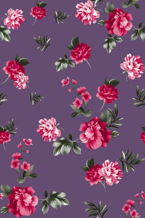 牡丹印花华亿平台图片