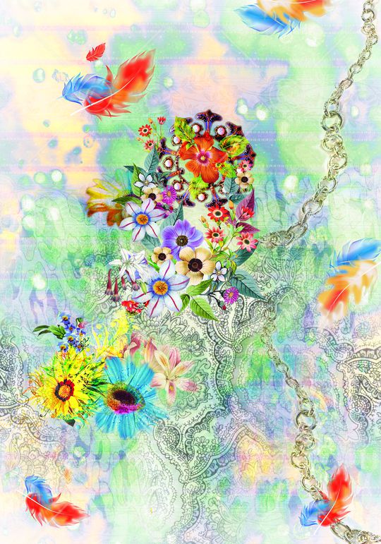 动物纹印花华亿平台图片