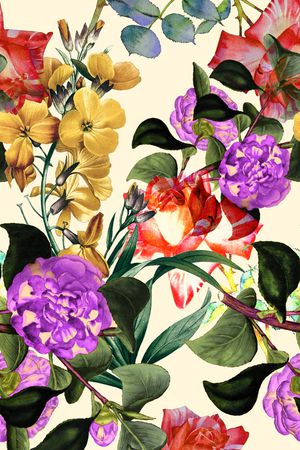 花卉印花华亿平台图片