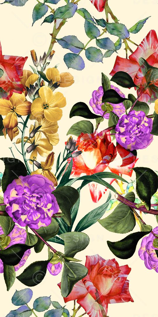 花卉印花华亿平台图片