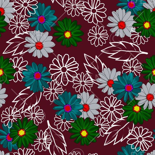 花卉印花华亿平台图片