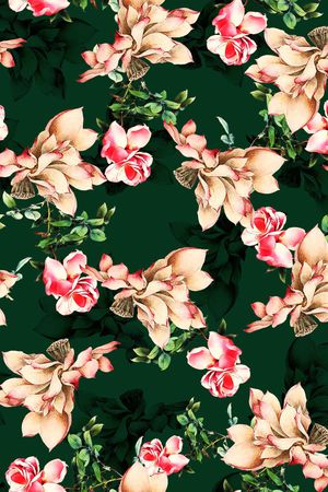 花卉印花华亿平台图片