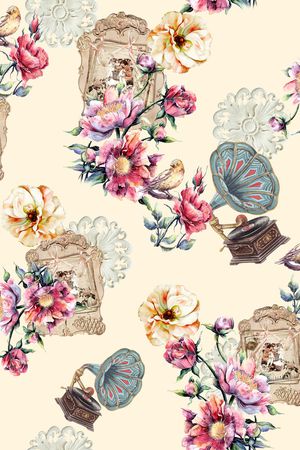 花卉印花华亿平台图片