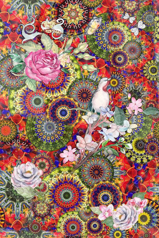 花卉印花华亿平台图片