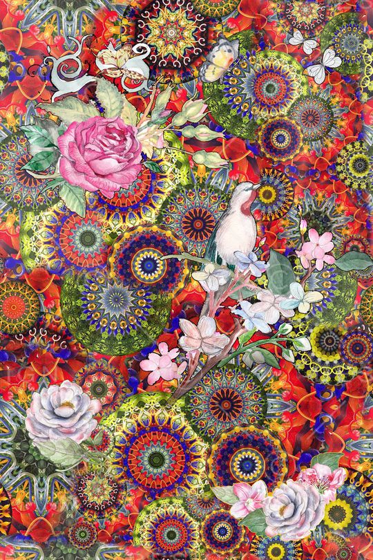 花卉印花华亿平台图片