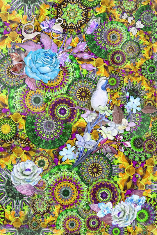 花卉印花华亿平台图片