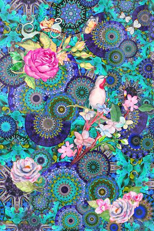 花卉印花华亿平台图片