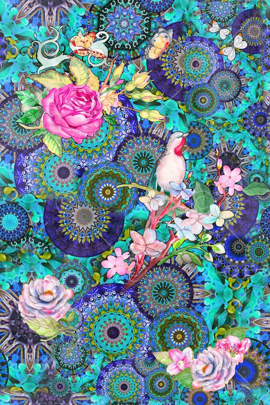 花卉印花华亿平台图片