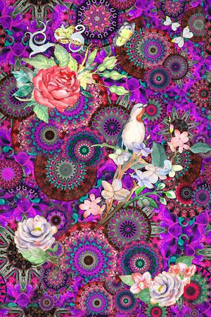 花卉印花华亿平台图片