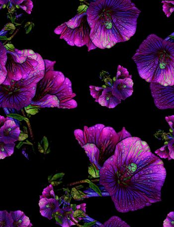 三色堇印花华亿平台图片