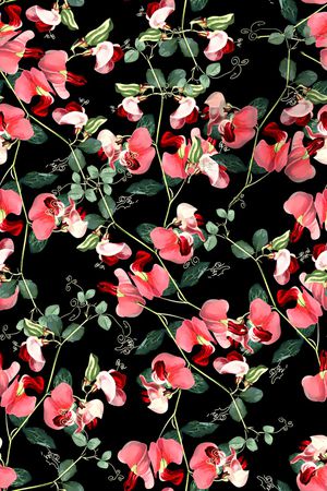 花卉印花华亿平台图片