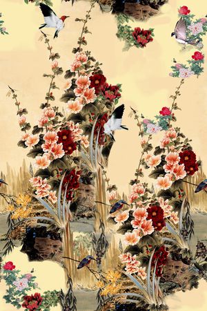 花卉印花华亿平台图片