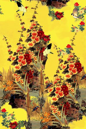 花卉印花华亿平台图片