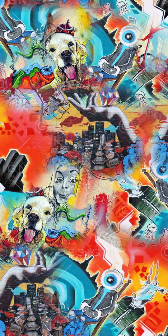 抽象印花华亿平台图片