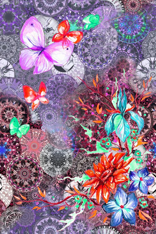 花卉印花华亿平台图片