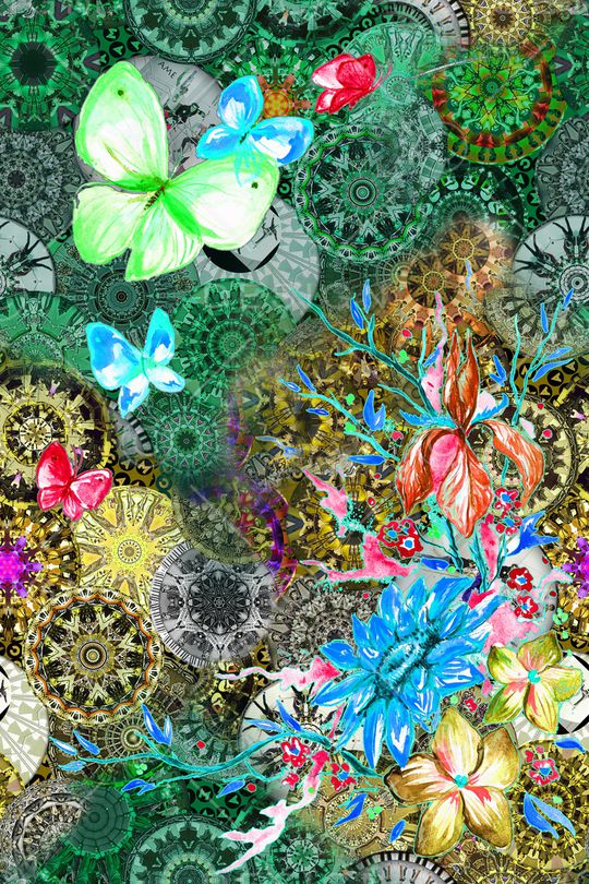 花卉印花华亿平台图片