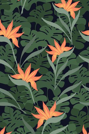 热带雨林印花华亿平台图片