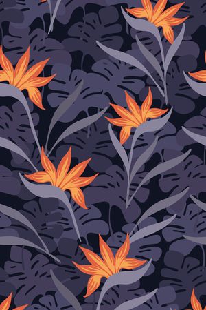 热带雨林印花华亿平台图片