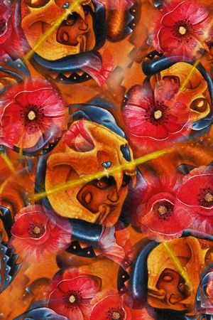 花卉印花华亿平台图片