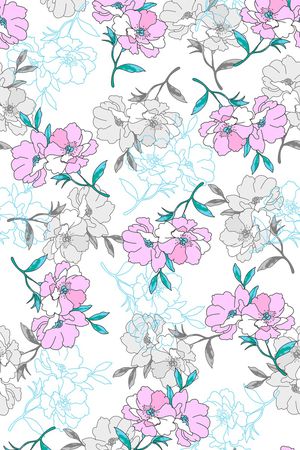 洋阳---花卉印花华亿平台图片